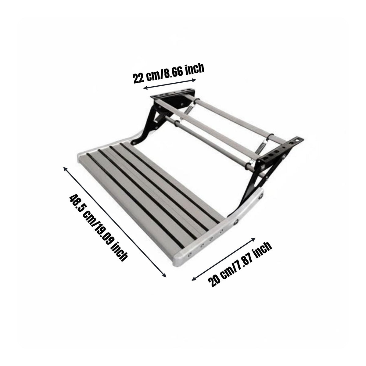 Manual RV Step Foldable Single Folding Motorhome Effortless Step to Operate Vehicle Accessory