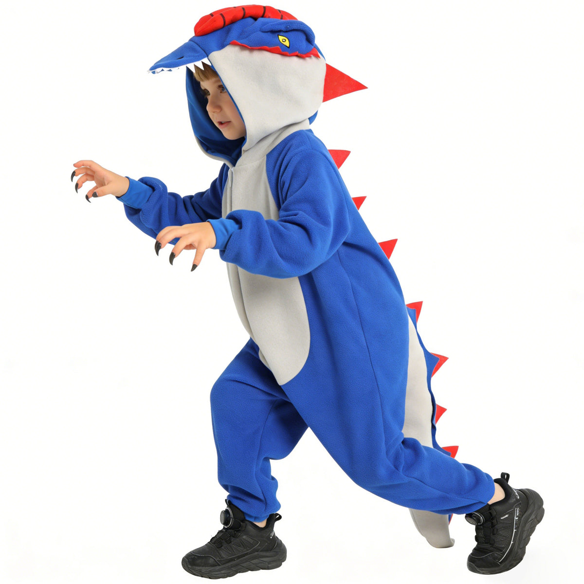 Halloween Children's Performance Costume Animal Plush Suit Double Crested Dinosaur Cosplay Costume