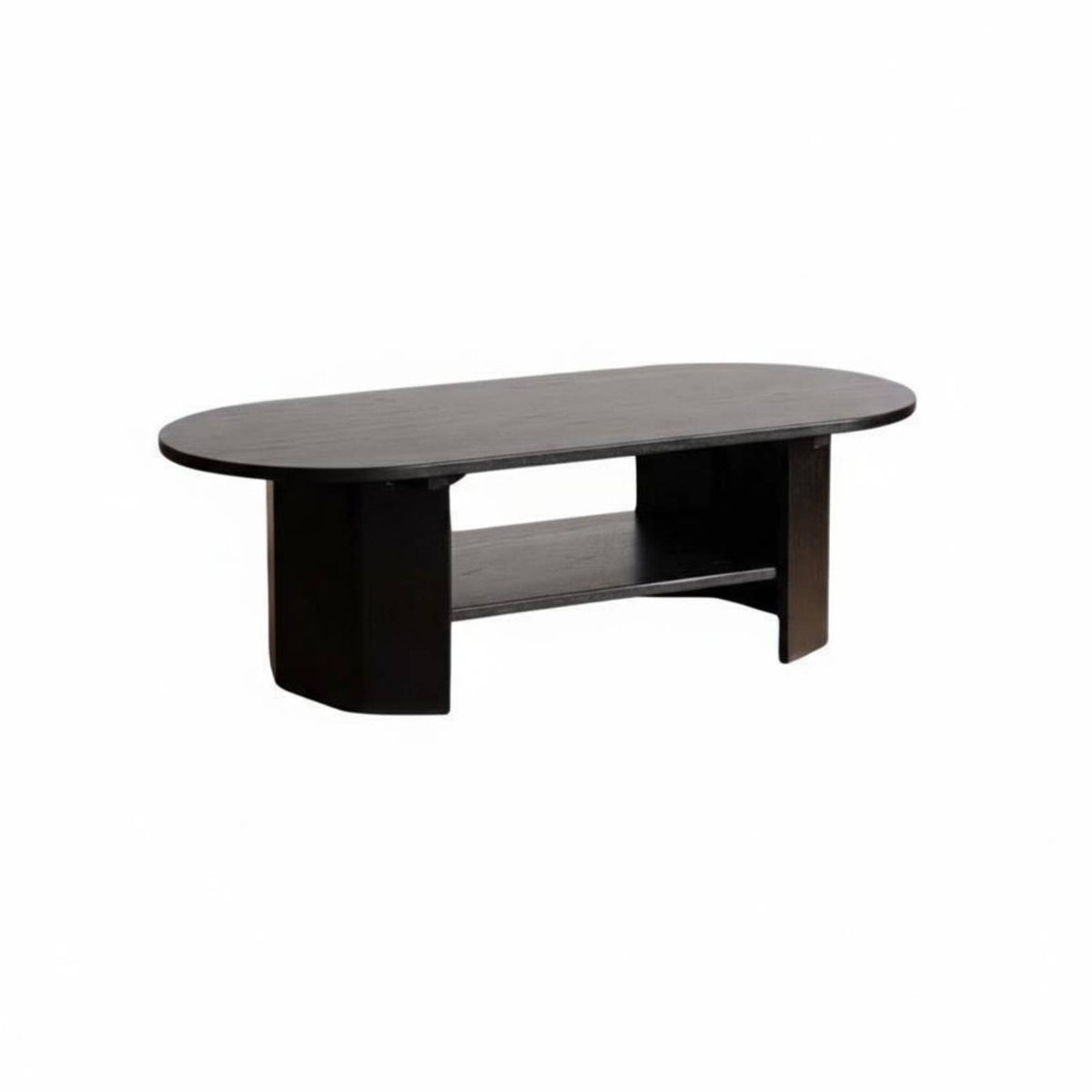 Rustic Zen visual appeal Oval Coffee Table with Shelf Modern Design dual-level Oval Table Space-Saving Living Room Furniture Minimalist and aesthetic for Apartment Dwellers, homeowners, Families, Small areas, Lounge Area, Home