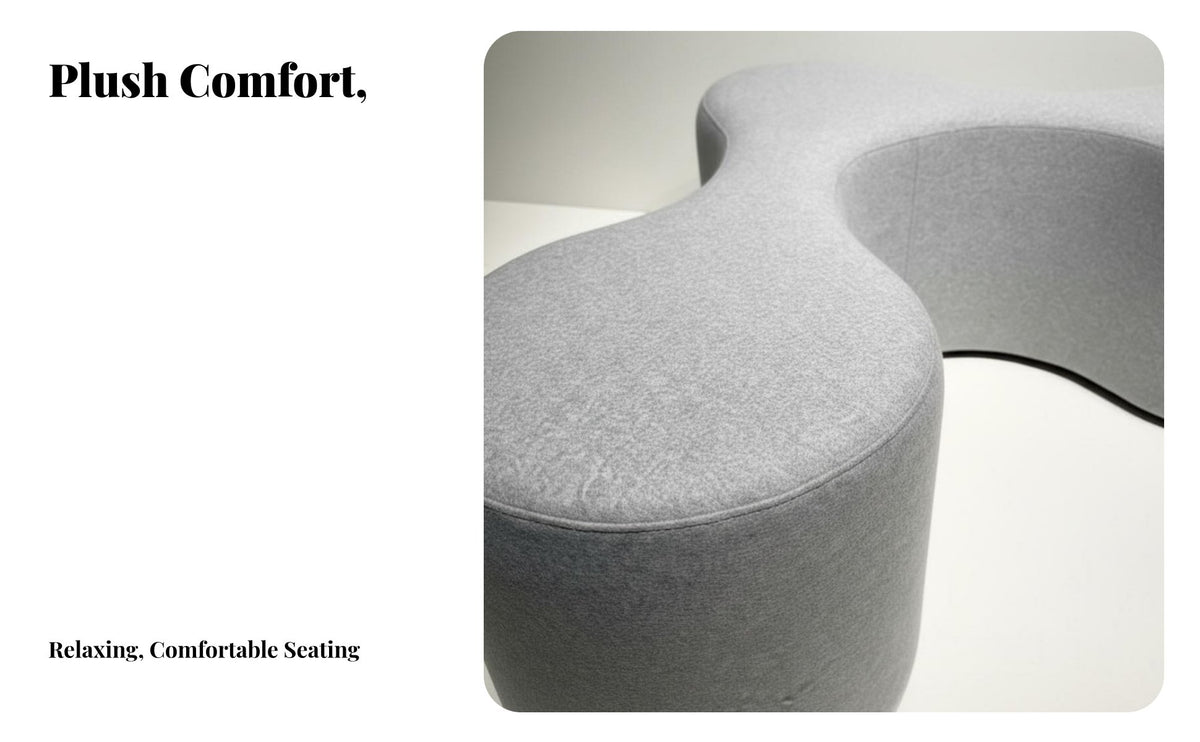 Nordic design Pebble-Shaped Pouf Creative Shape Upholstered Pouf Soft Fabric Upholstery Low Stool configurable Design for Interior Decorators, Office Managers, Kindergarten, Lounge Area, Waiting Room, Entryway