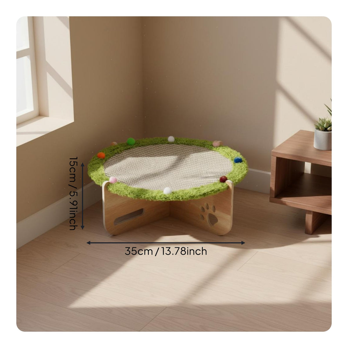 Cat Scratching Bed Scratch Resistant Round Cat Scratcher Lounge Stable Structure