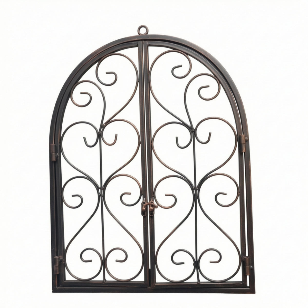 Wall Ornament with Scrollwork Arched Decor Symmetrical for Garden, Balcony