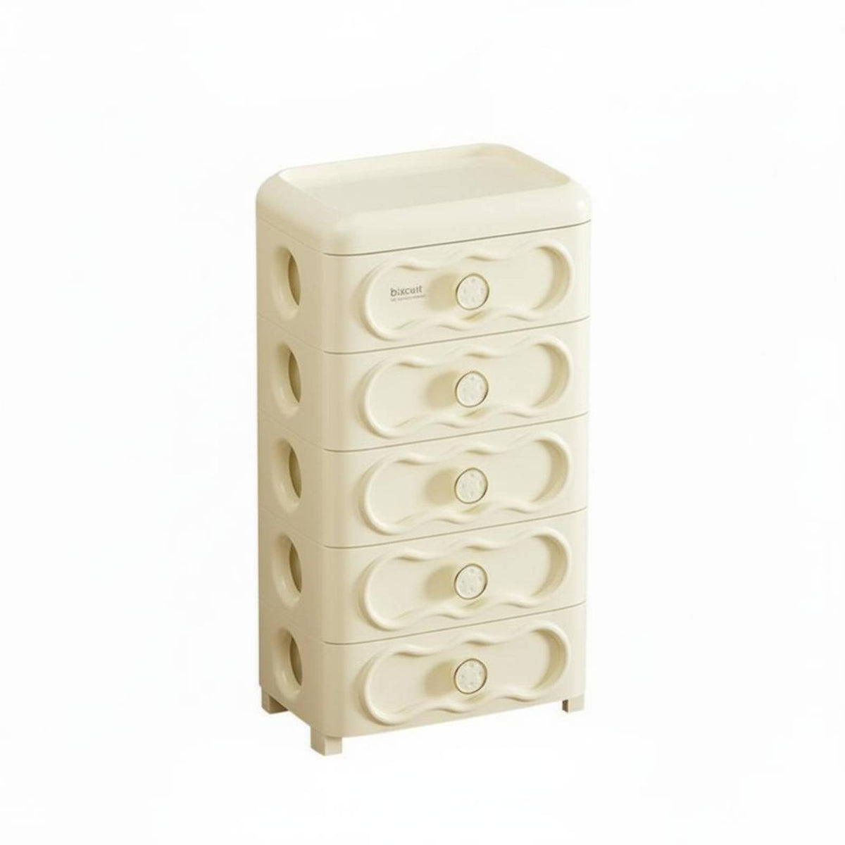 Multi-Tier Side Table Space-Saving Nightstand See-Through Drawers for Homeowners