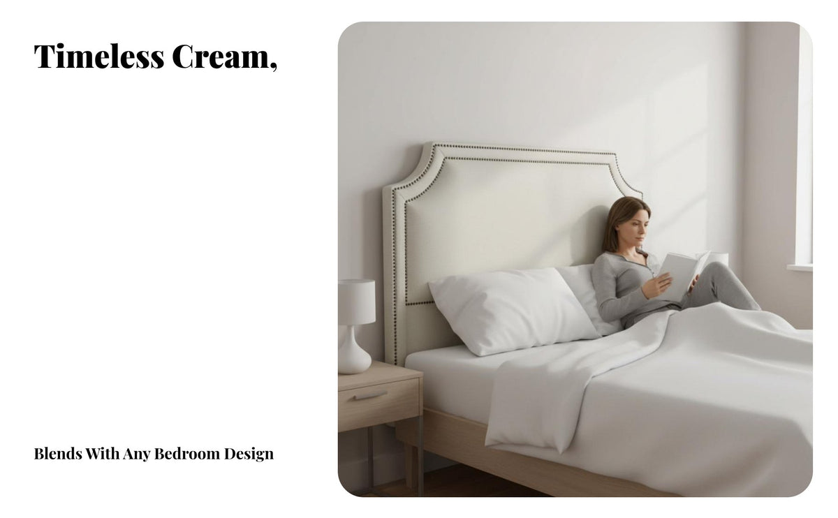 Modern Design Upholstered Wall Panel Soft and Comfortable Padded Wall-Mount Headboard Slim contour Bed spineboard Easy Installation for Homeowners, Adults, Renters, Guest Room, Apartment
