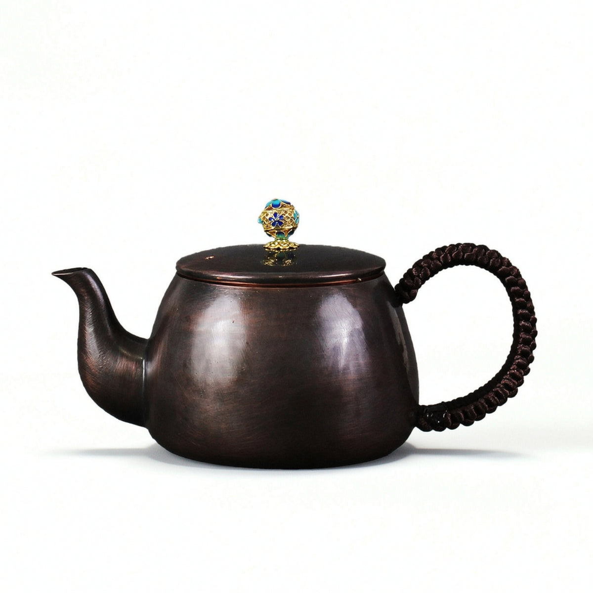 Handmade Copper Tea Kettle Vintage Copper Tea Kettle Portable Teapot with Lid for Home