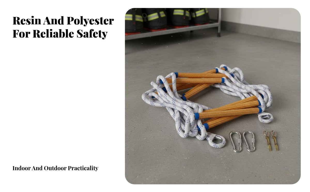 High Load Capacity Fire Escape Rope Ladder Non-Slip Rungs Emergency Escape Ladder Lightweight Outdoor Gear Compact for Firefighters, Rescue Teams, Residential Buildings, Openings, Balconies, Hotels
