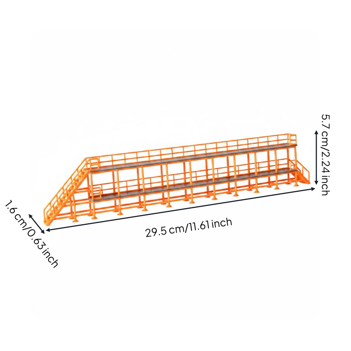 Double-Deck Rail Maintenance Walkway Scene Decoration for Model Scene