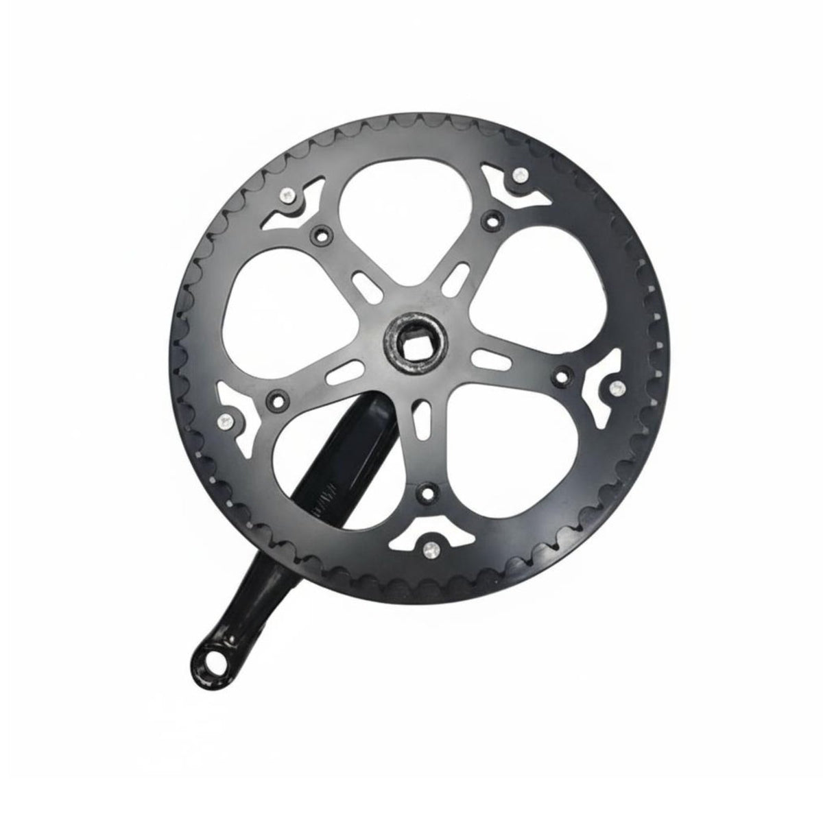 Single Speed Crankset Easy Installation Mountain Bike Crankset Cycle Chainwheel with Crank Limb Wear Resistant