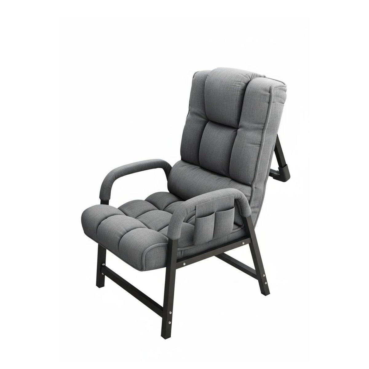 Folding Recliner with Footrest Foldable Strong & Practicalsign Computer Armchair Reclining Rearrest Highspine for Office Workers