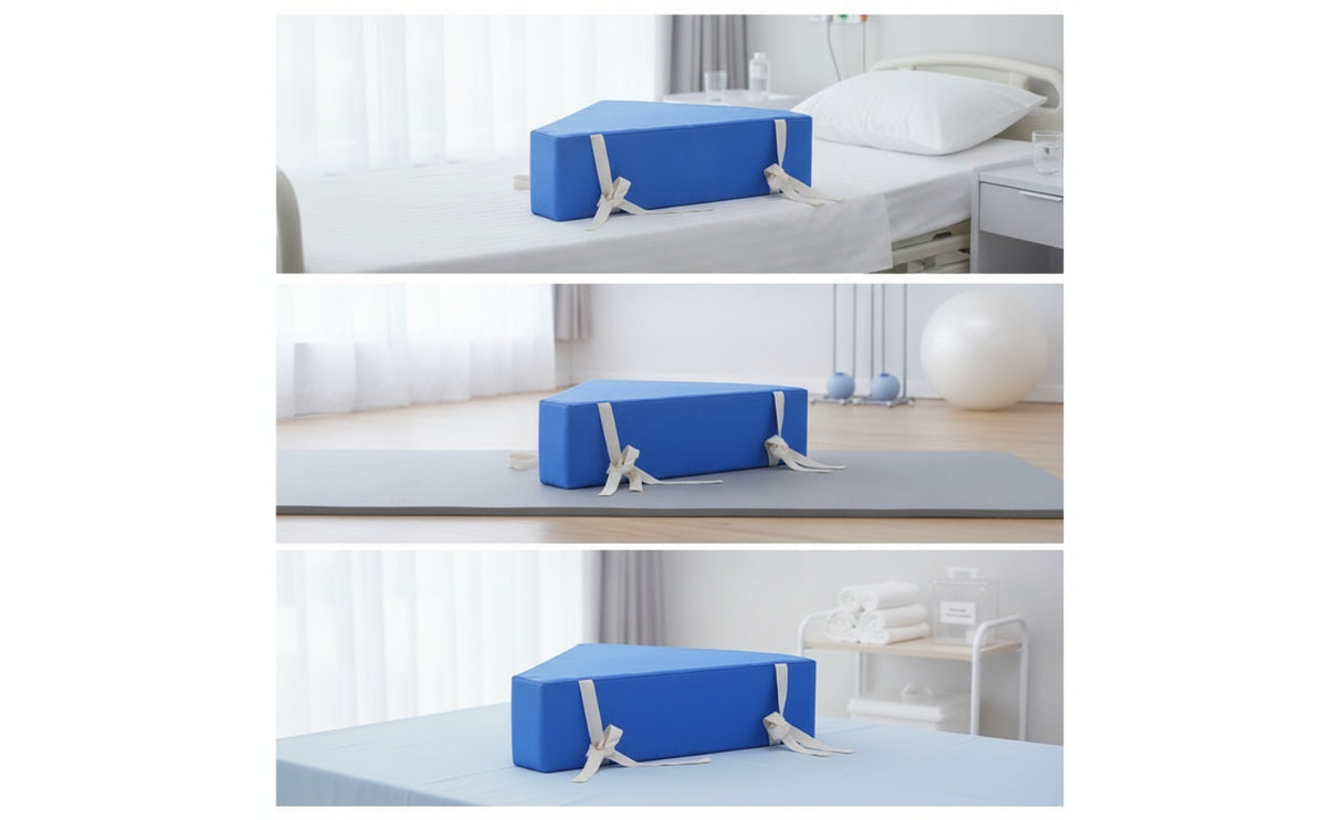 Trapezoidal Orthopedic Leg Cushion Supportive Positioning Wedge with Textile Cover Foam Leg Elevating Pillow Washable for Patients