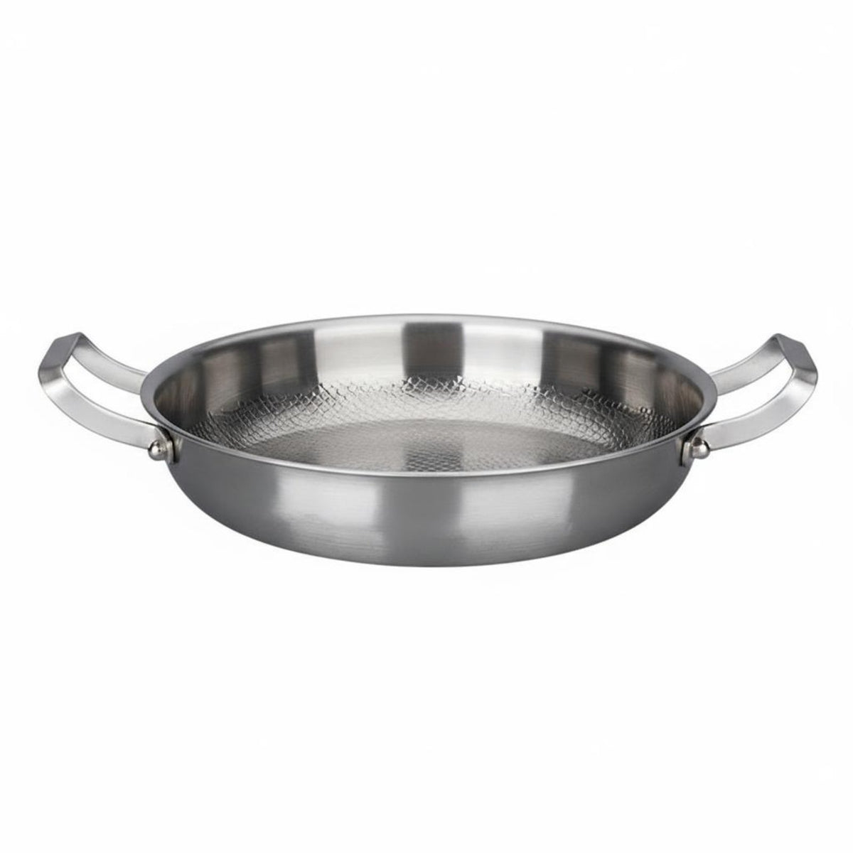 Hammered Frying Pan All Stovetops Compatible Double Handle Skillet
