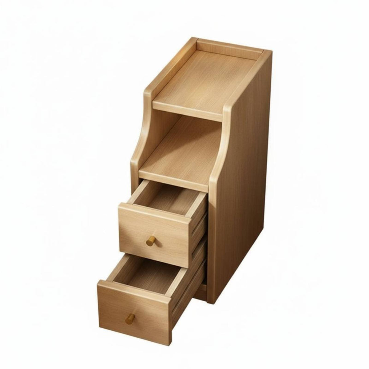Narrow Nightstand Space-Saving Slim Bedside Tower Minimalist Design for Bedroom