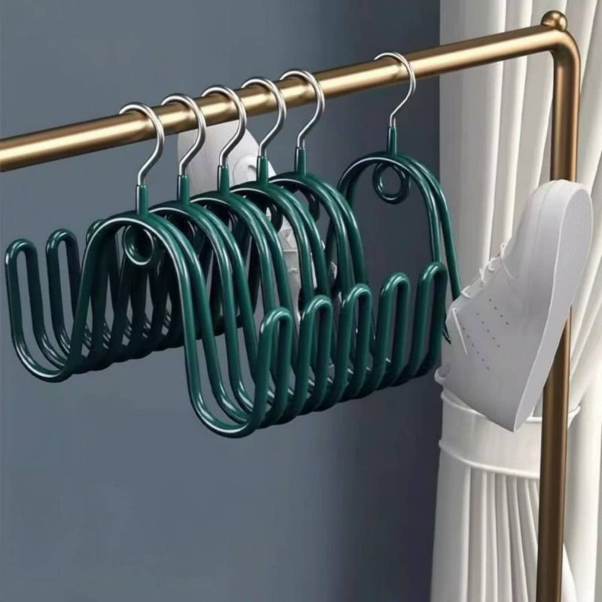 Hanging Shoe Hook, Metal Shoe Rack, Windproof Balcony Dryer for Indoor Outdoor