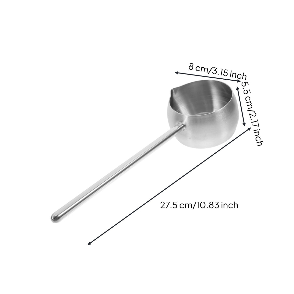 Hot Oil Pouring Ladle Heat-Resistant Stainless Steel Oil Ladle Rust-Proof