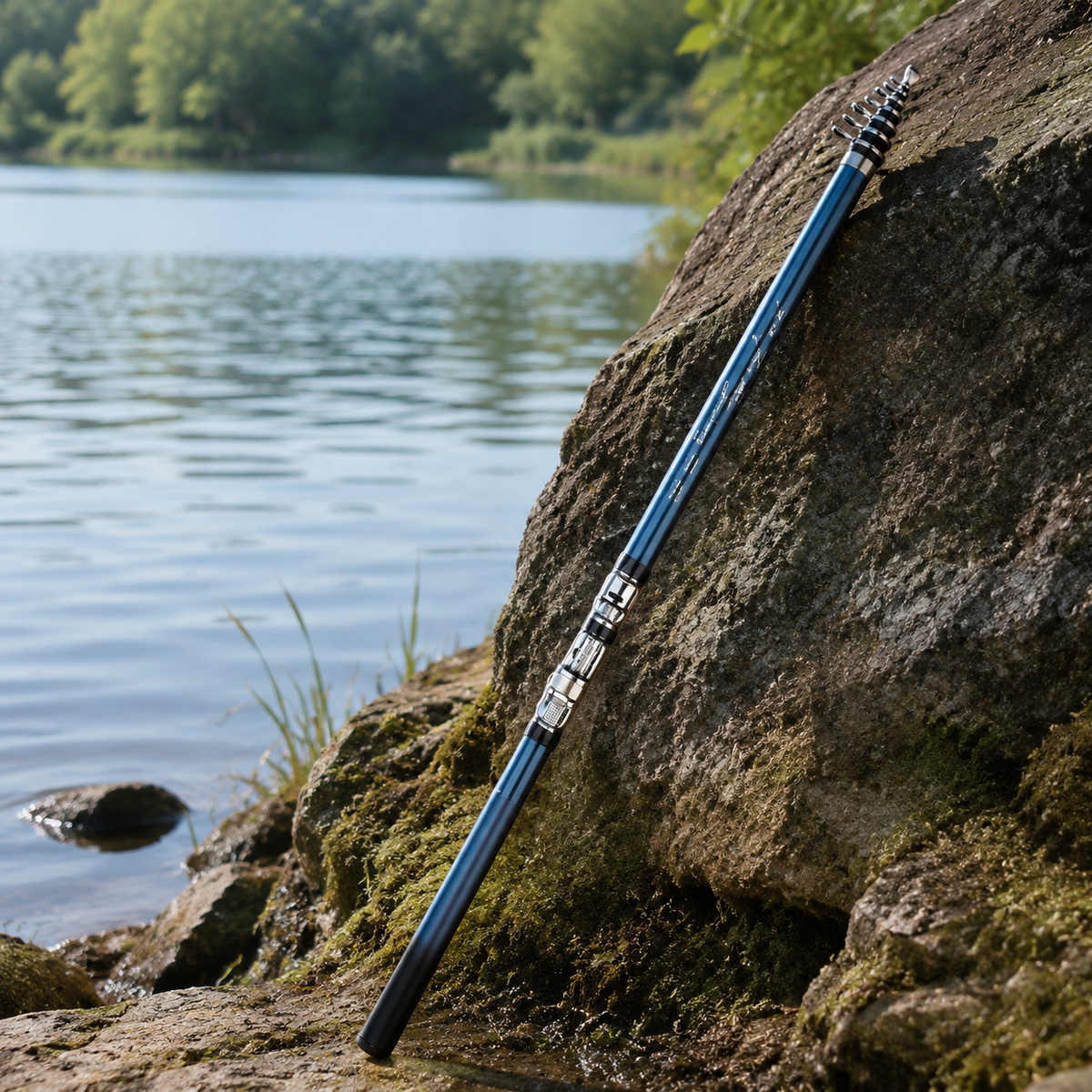 Carbon Fiber Telescopic Fishing Rod, 5 Section Very Hard Fishing Pole, Portable Freshwater Fishing Rod for Stream, Reservoir, Pond