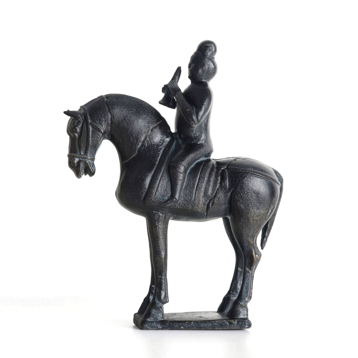 Horse and Rider Sculpture Decorative Horse Statue Sophisticated for Hotel Lobby