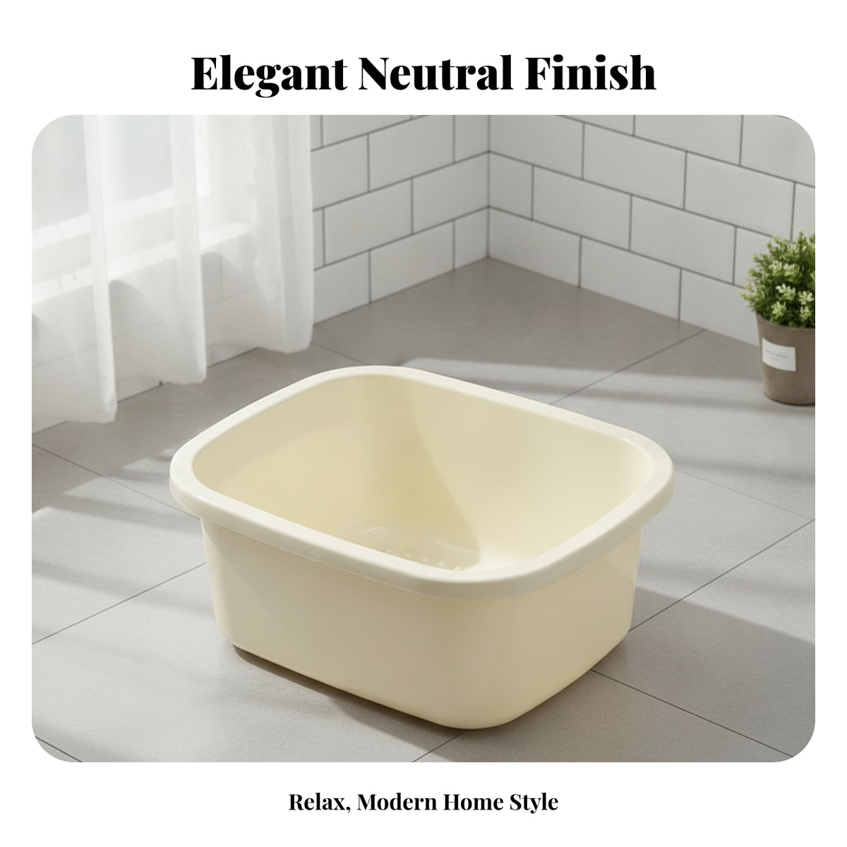 Home Spa Foot Basin with Massage Points | Built-in Side Grips, Pedicure, Foot Bath Tub