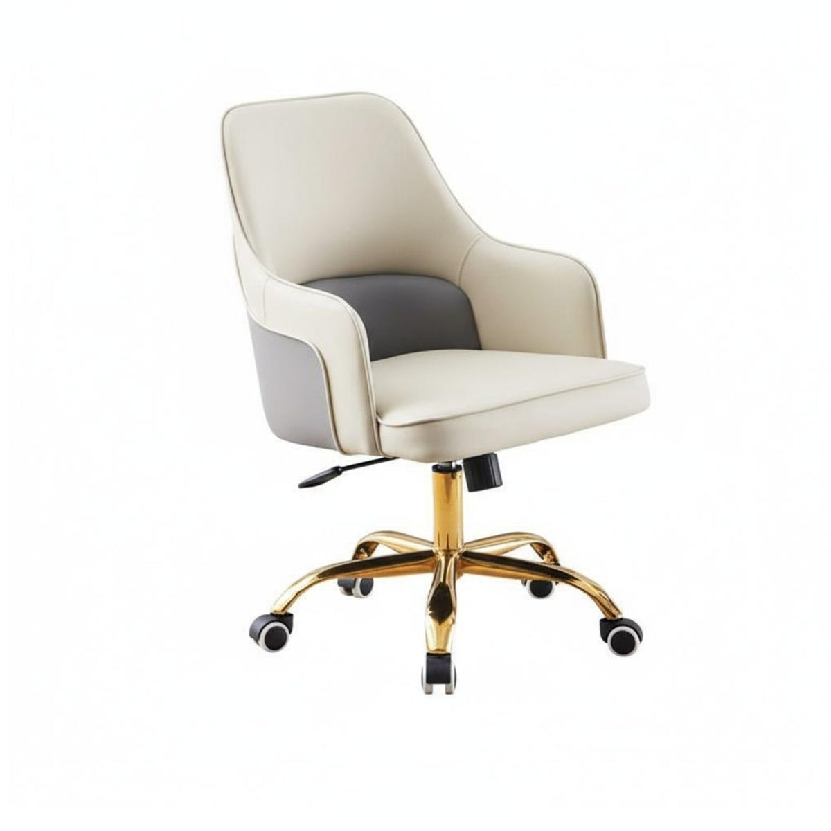Upholstered Rotating Chair with Casters Minimalist Design Office Furniture High Spine Spinerest Easy Assembly for Study Room
