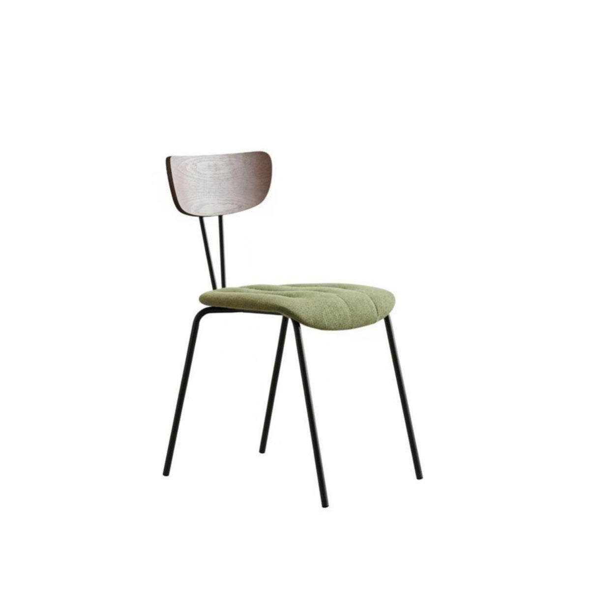 Upholstered Side Chair Comfortable Cushion Channeled Seat Side Chair for Bedroom