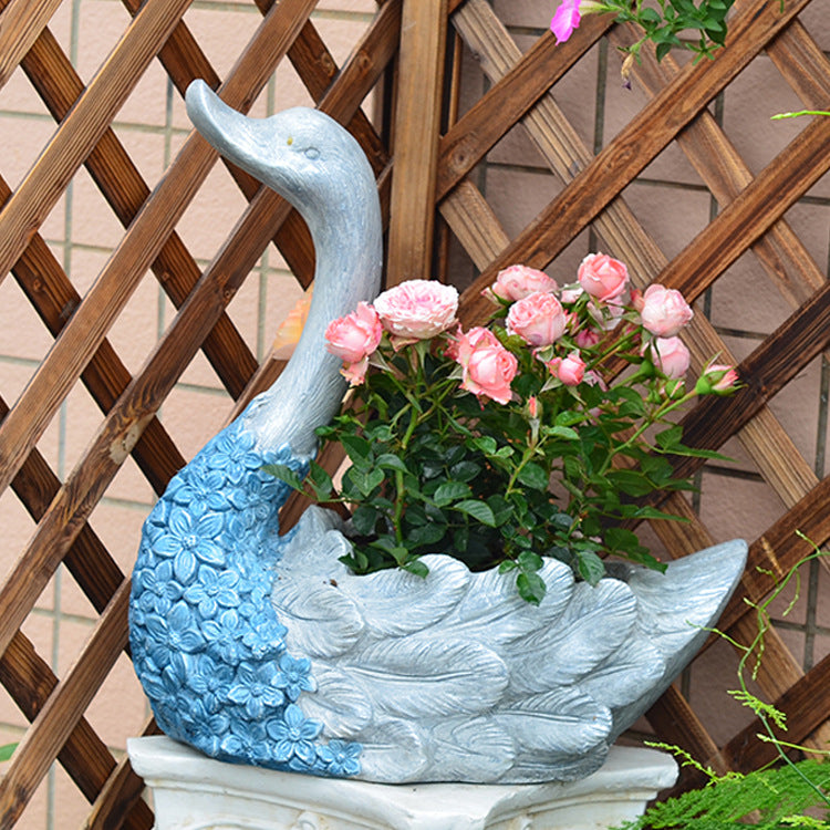 Blue / Head Up Swan