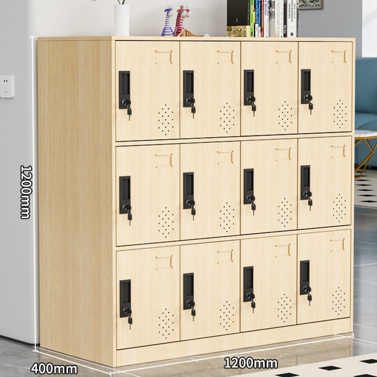 Metal Storage Locker Lockable Doors Multiple-Door Steel Cabinet Heavy-Duty Locking Storage Cabinet for Students, Employees, School, Living Room