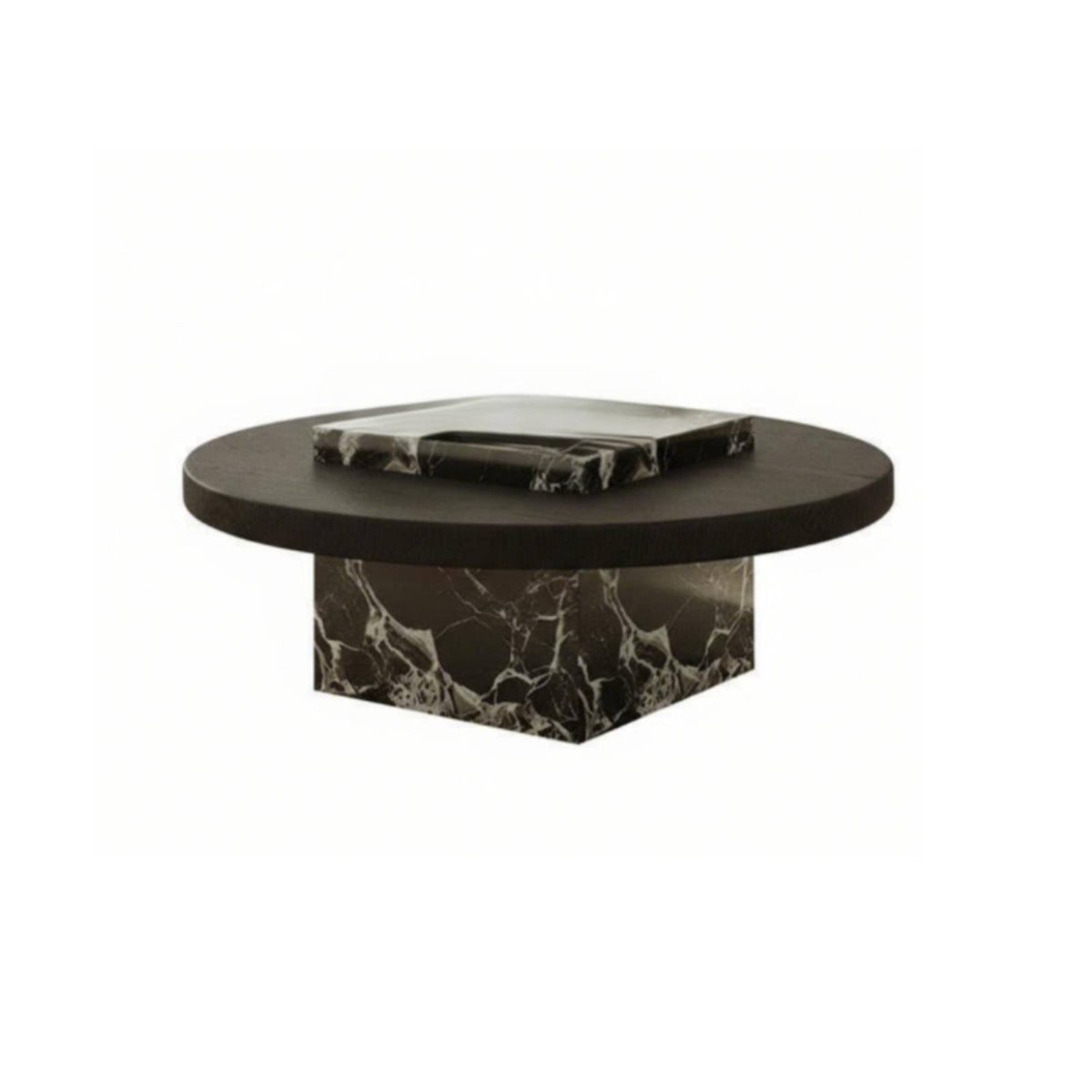 2 Pieces Minimalist look Round Nesting Tables Modern Aesthetic Round layering Table Set Space-Saving Design Household Furniture Sturdy Construction for Homeowners, Apartment Dwellers, Interior Decorators, Living Room, Small Spaces, Lounge Area, Bedroom