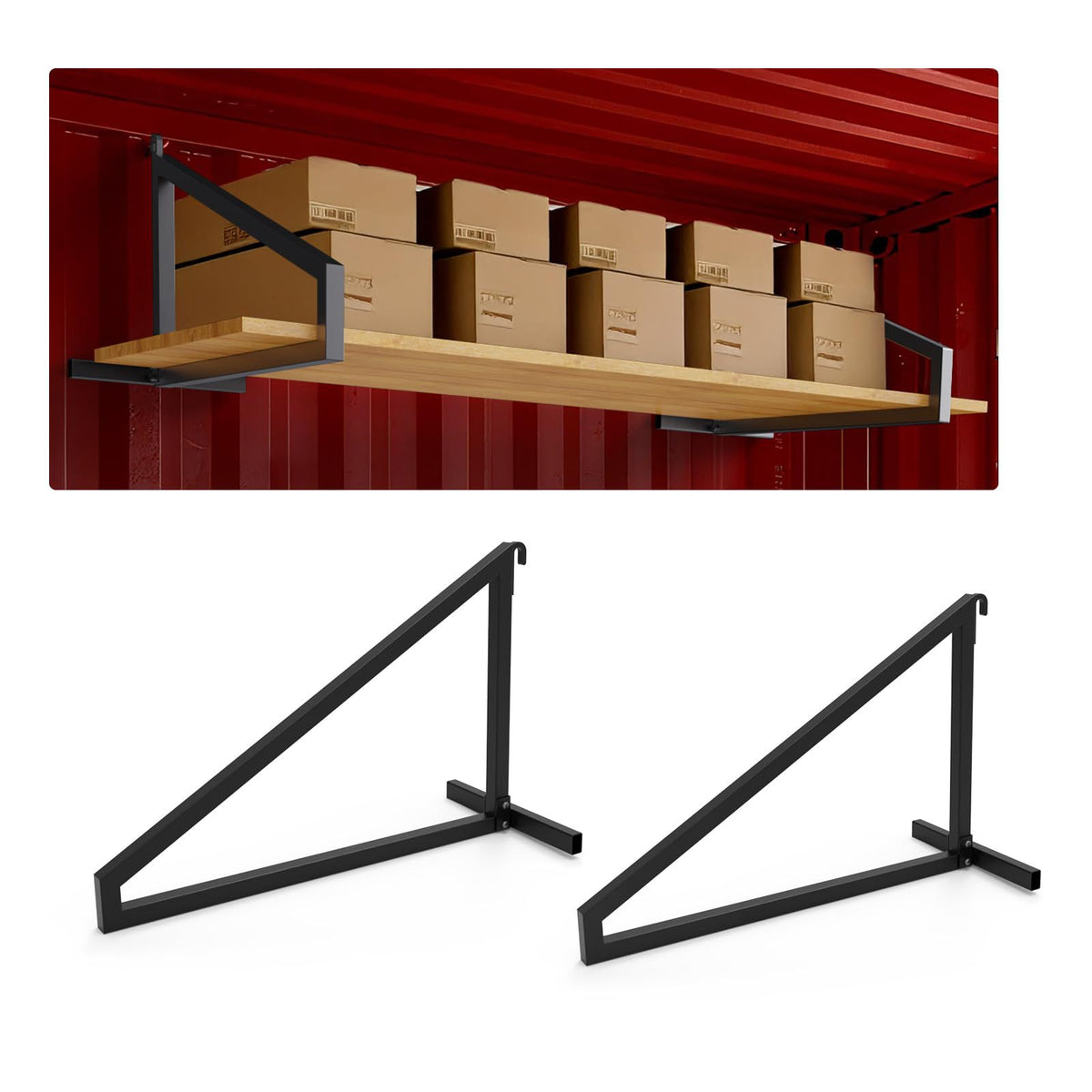 Wall-Mounted Carbon Steel Storage Shelf for Miscellaneous Items