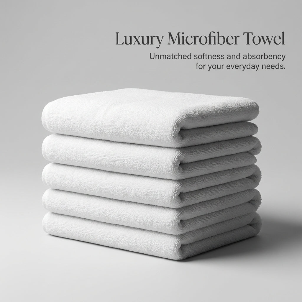 Super Absorbent Microfibre Towels for Adults, Quick Drying Bath, Thick Weave for Gym and Cleaning