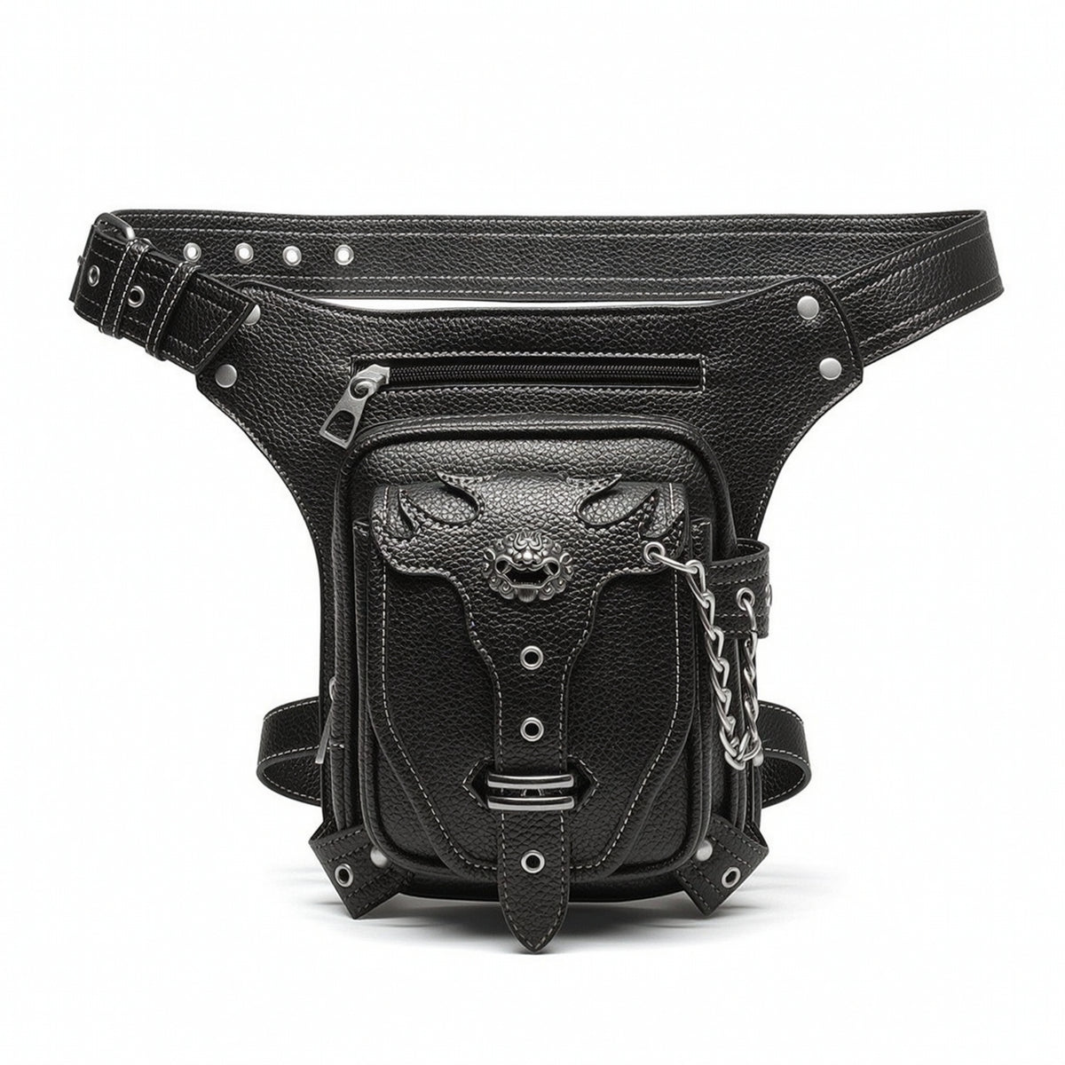 Thigh Bag with Waist Strap Adjustable Thigh Bag Wear-Resistant for Bikers