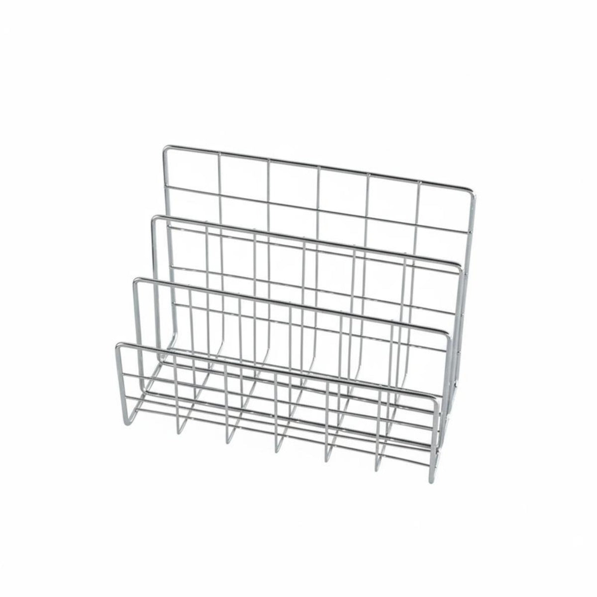 Desktop Book Stand Space Saving Metal Grid Storage Rack Keeps Desk Organized Metal Wire File Sorter for Students