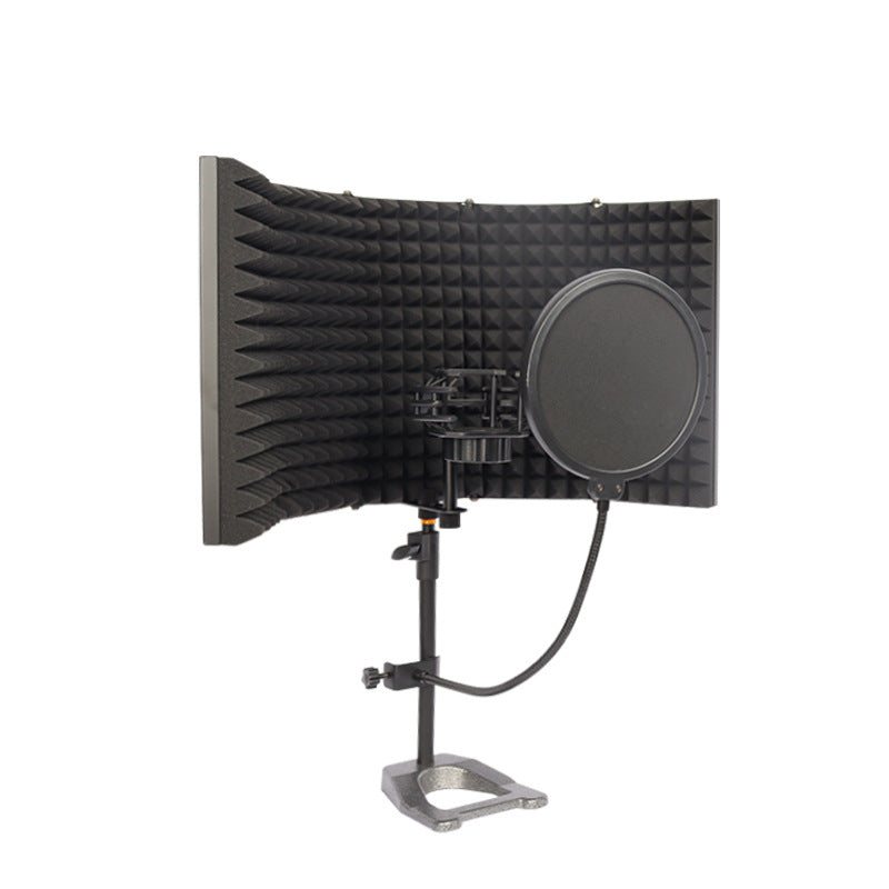 5-Door Metal Microphone Isolation Shield with Pop Filter