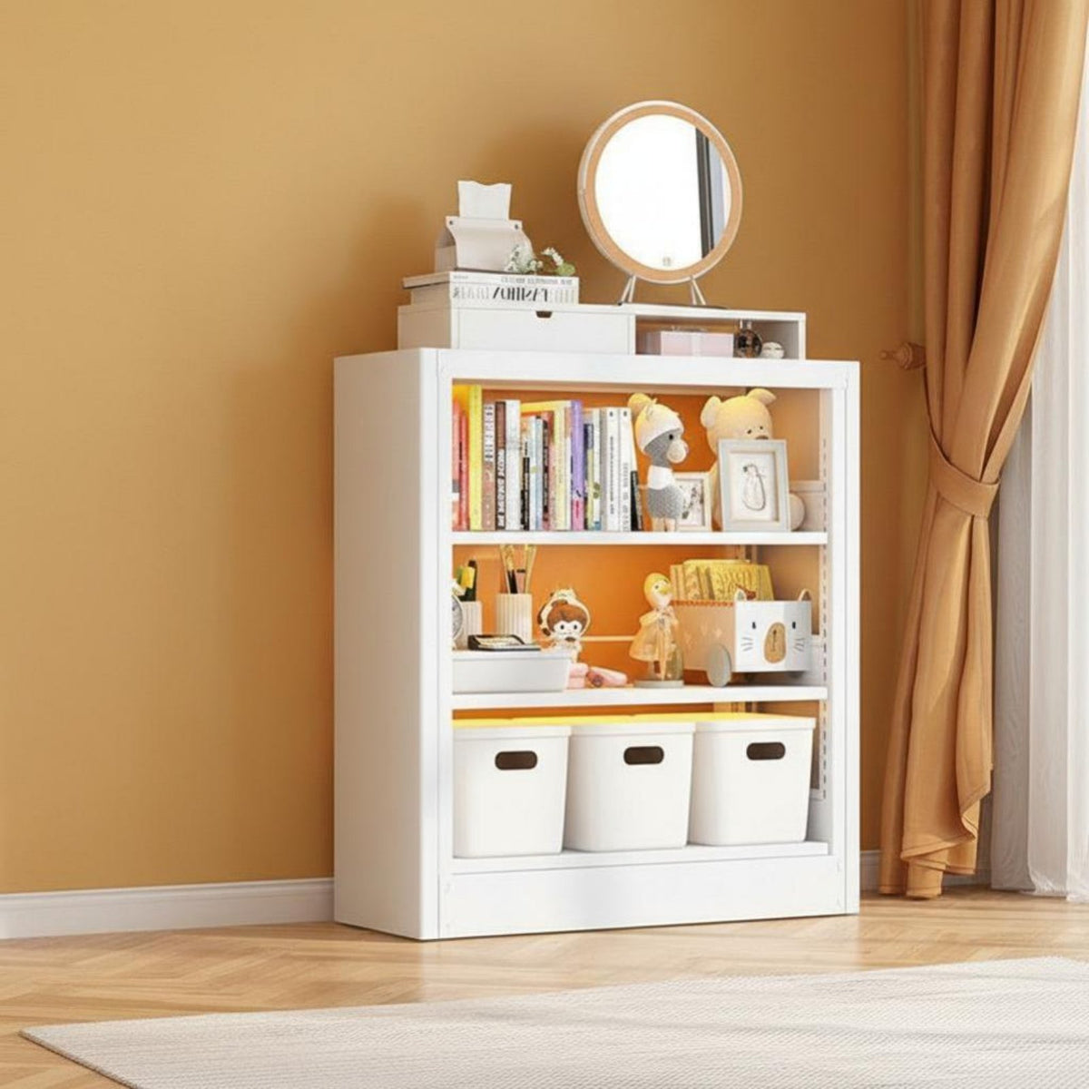 Multi-Layer Bookshelf Easy Assembly Unrestrictedstanding Book Rack Rust-Proof