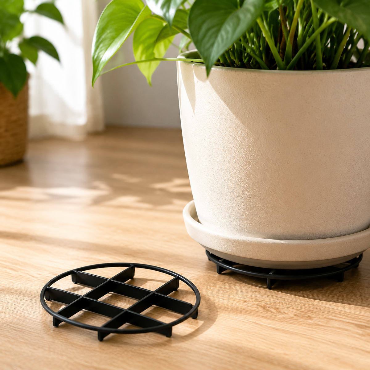 Plant Pot Base Tray Anti-Rot Breathable Elevated Stand for Healthy Root Growth