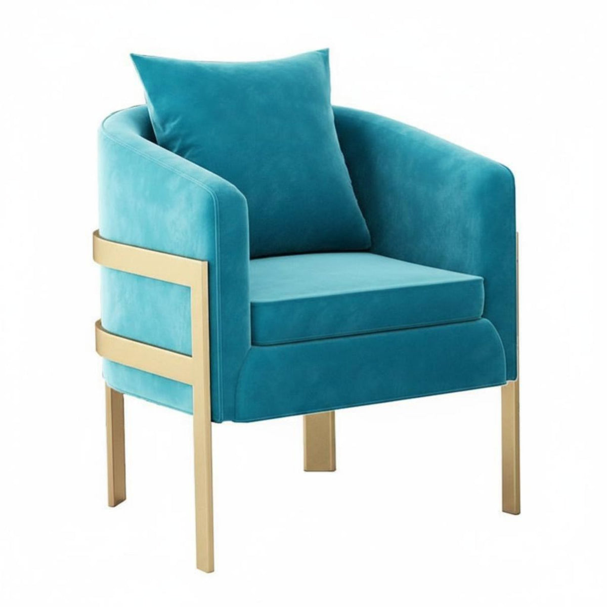 Upholstered Barrel Armchair Light Luxury Design Lounge Chair Modern Minimalist Design Sturdy Construction for Homeowners, Office