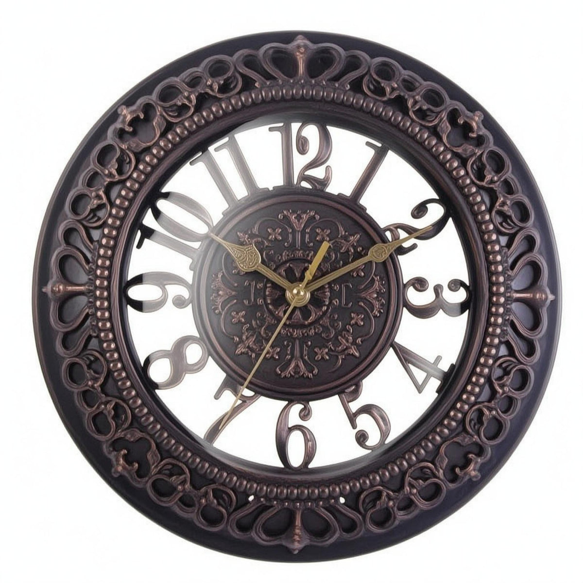 Vintage Round Wall Timepiece Raised Numerals Vintage Wall Timepiece