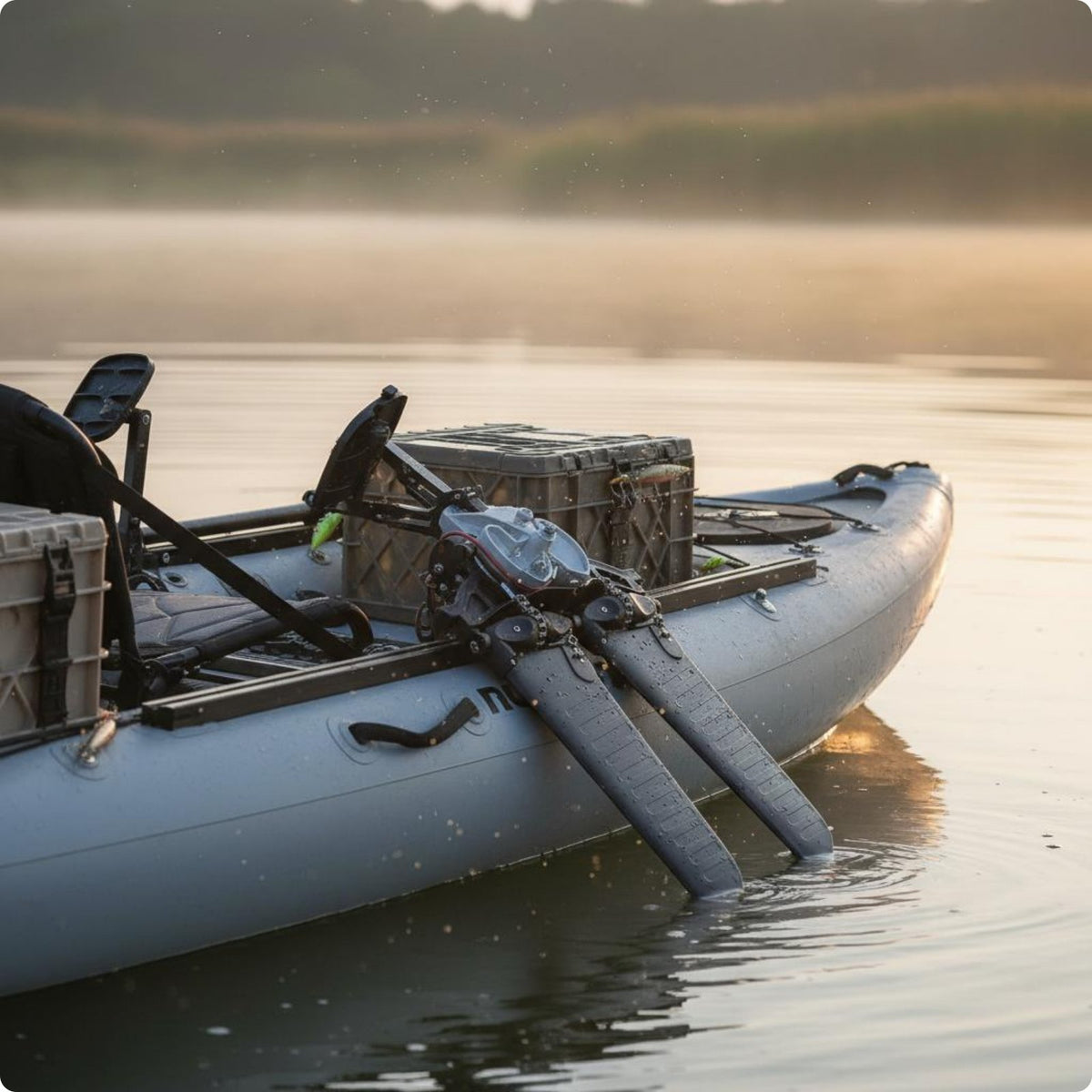 Surfboard Fin Pedal System Shallow Water Use Boat Foot Pedal System Watercraft Accessory for Fishing, Sightseeing