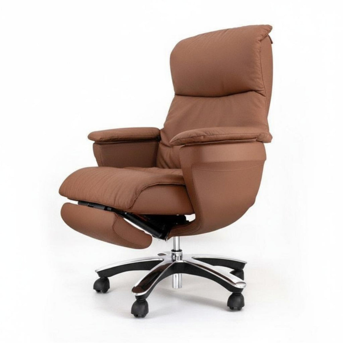 Highspine Reclining managerial Chair Adjustable Headrest Highspine Reclining Armchair Padded Armrests Easy Assembly for Managers