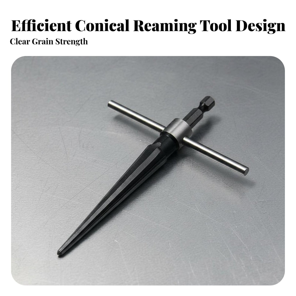Chamfering Tapered Reamer Hardened Steel Woodworking Deburring Tool for Woodworkers, Carpenters, Home Improvement, Garage, Construction Site