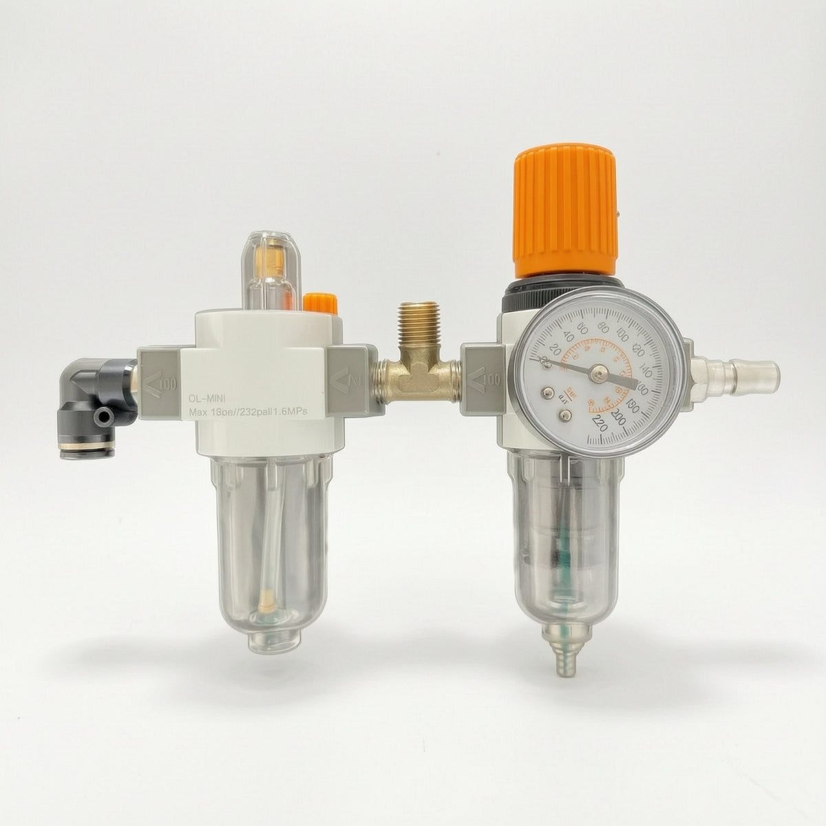 Adjustable Oil-Water Separator with Pressure Gauge Inline Pneumatic Filter Regulator Assembly Efficient Tire Changer Filter Regulator Multi-Stage for Technicians