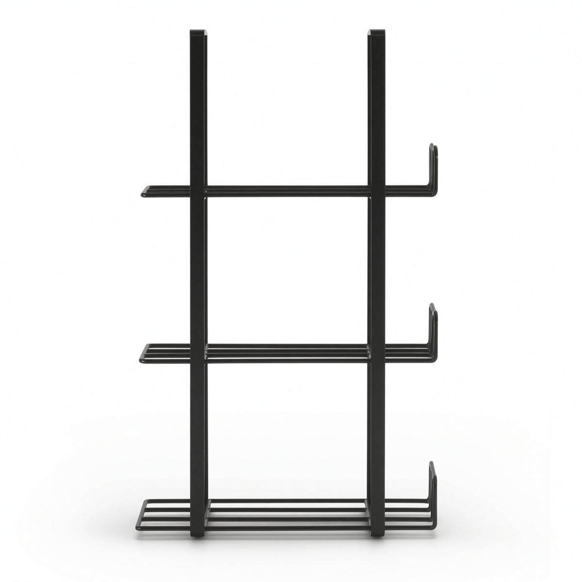 Wall-Mounted Storage Rack Vertical Three-Tier Storage Rack Compact for Bathrooms