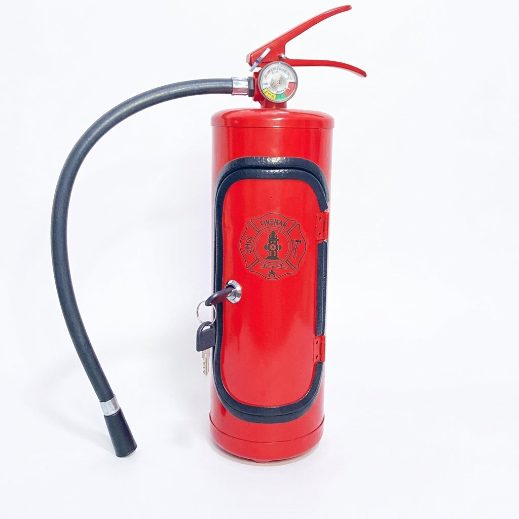 Mini Fire Extinguisher Wine Cabinet Decor, Metal
