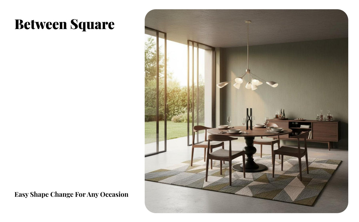 Expandable Design Square-to-Round Extendable Table transformable Shape Dining Furniture two-in-oneUse Interior Decor Space-Saving for Apartment Dwellers, Families, Homeowners, Small Spaces, Kitchen, Open-Plan Living, Home