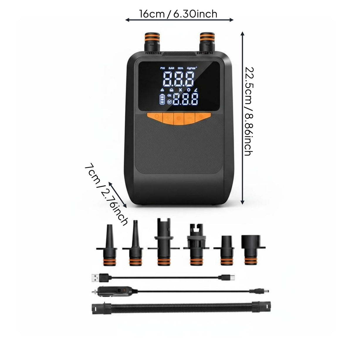Portable Air Air Pump Inflate and Deflate Digital Electric Air Pump for Beach