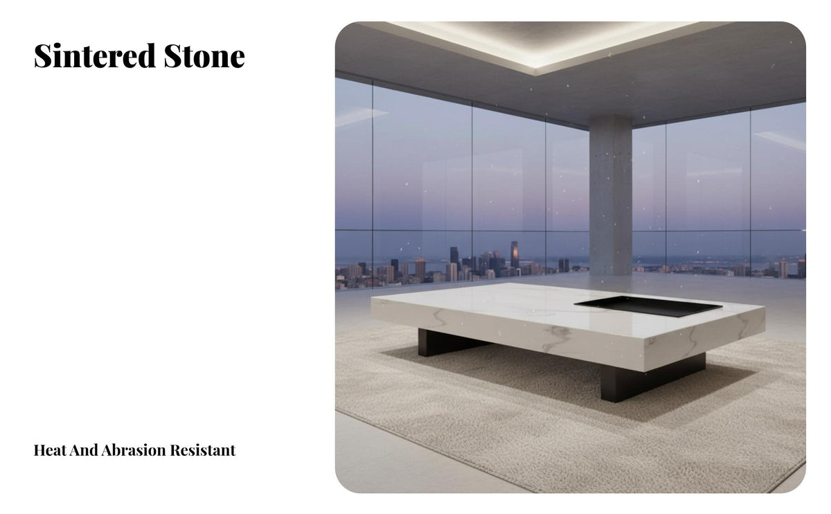 2 Pieces Minimalist & aesthetic Nesting Coffee Table Set Italianinfluenced-Italian Household Furniture Modern Design Textured surface for homeowners, Interior Designers, Adults, Living Room, Home, Lounge Area, Office