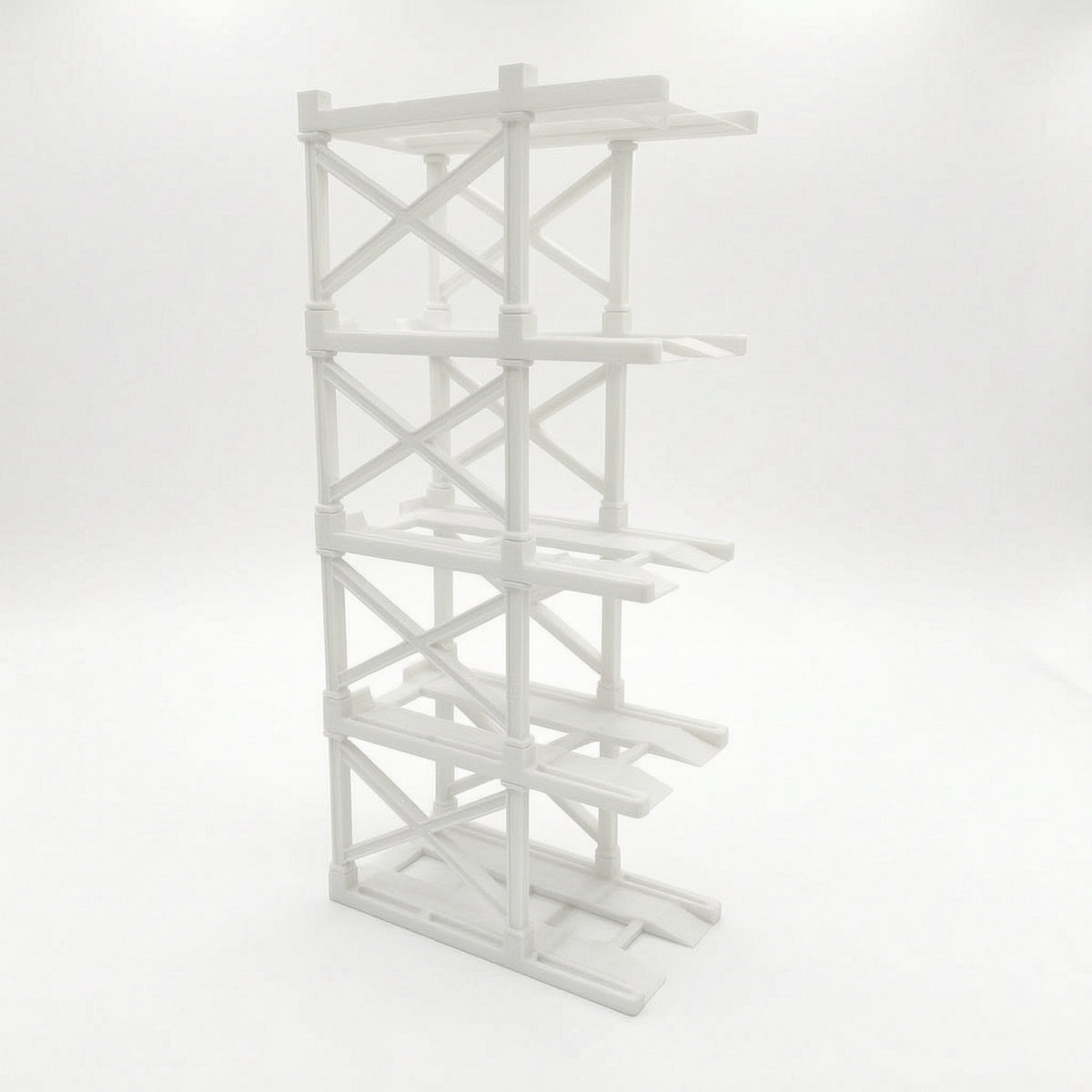 1:64 Scale Parking Rack with Five Tiers Freestanding Model Car Display Rack Multi-Layer Diecast Car Display Stand Space-Saving for Collectors, Hobbyists, Desk, Shelf, Miniature Garage