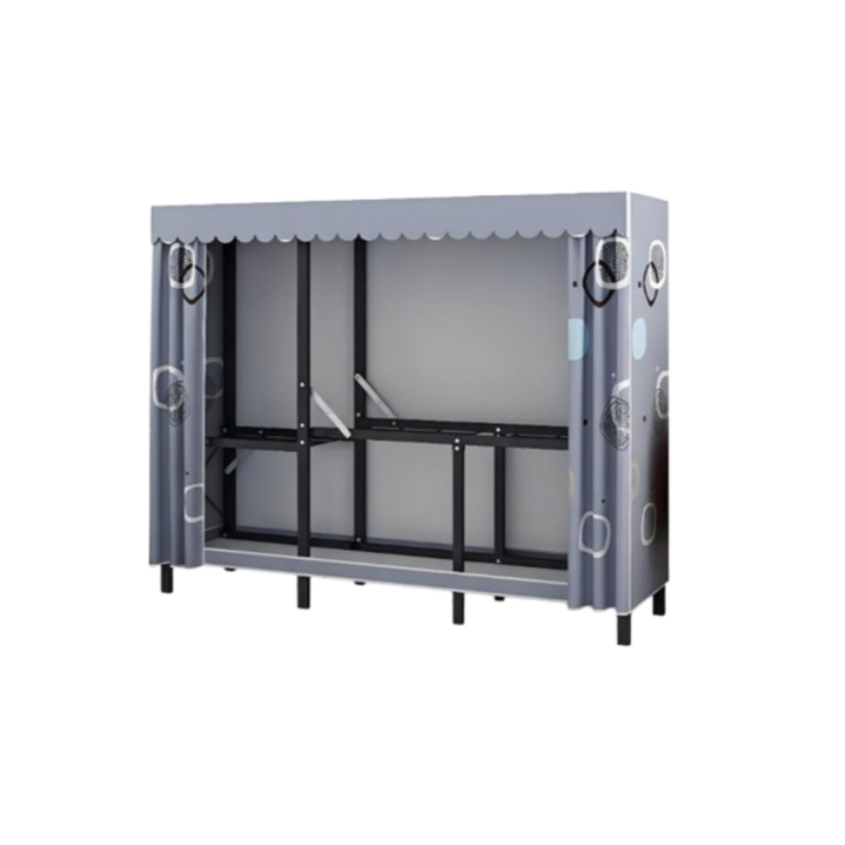 Portable Textile Closet InstallationNo-Tools Portable Textile Wardrobe Easy Assembly No-Tools-Requiredstanding for Students