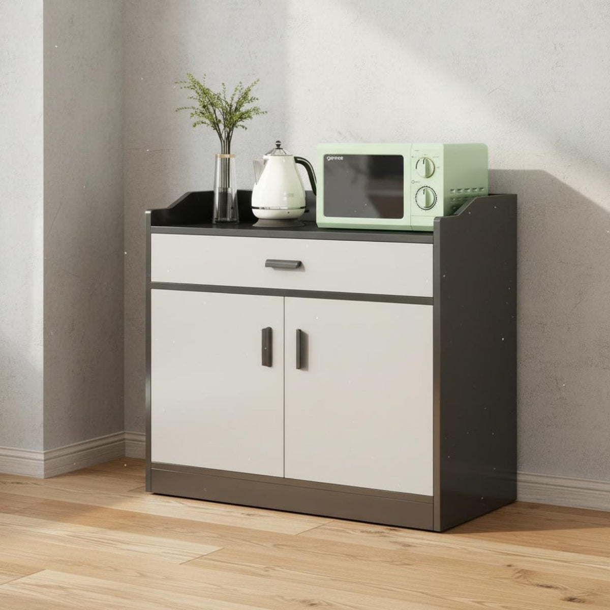 Modern Sideboard Cabinet Italian Design Dining Room Storage Cabinet Multi-Functional Kitchen Buffet Server for Homeowners, Families, Home Bar, Hallway
