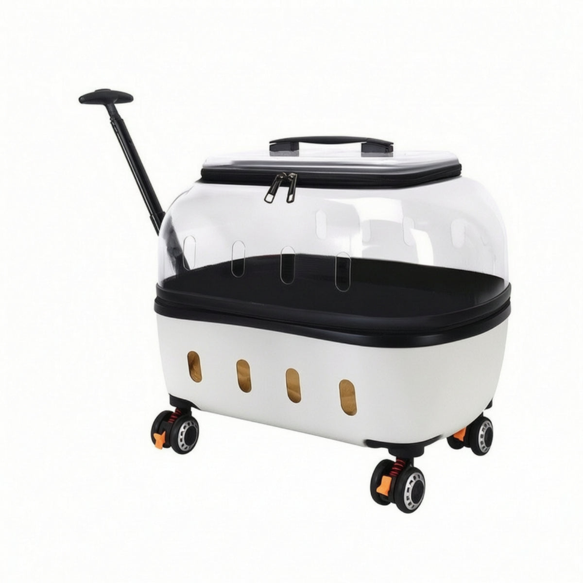 Wheeled Pet Carrier Breathable Pet Carrier with Wheels Comfortable for Passengers