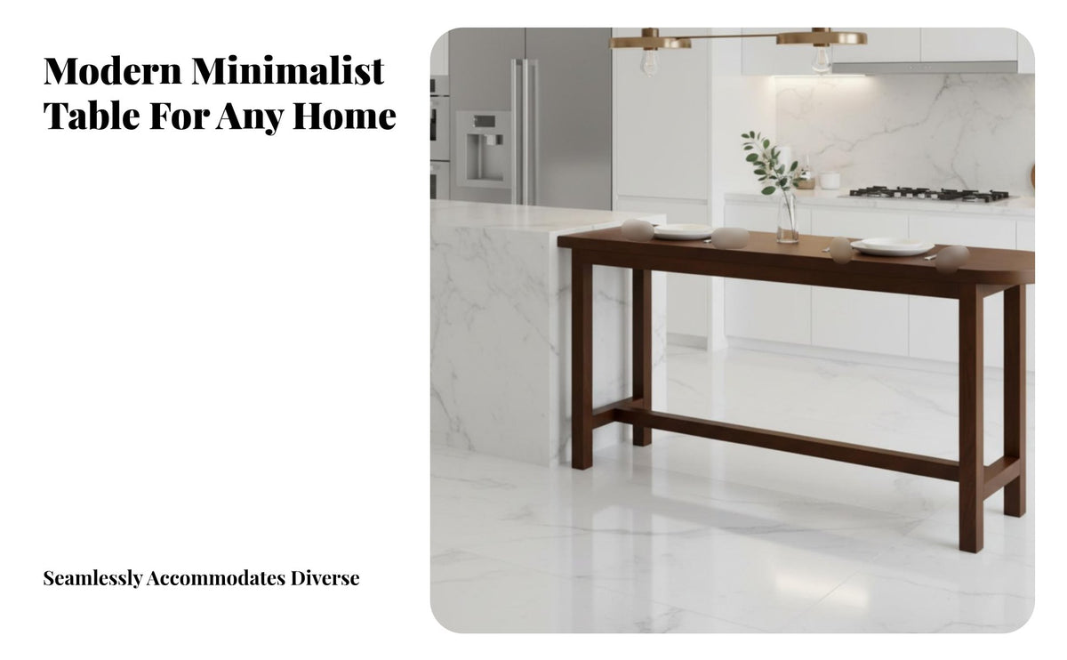 Wooden Bar Counter sturdy Wood Construction Narrow Bar Table Modern Minimalist design Household Furniture for Homeowners, Living Room, Kitchen, Entryway