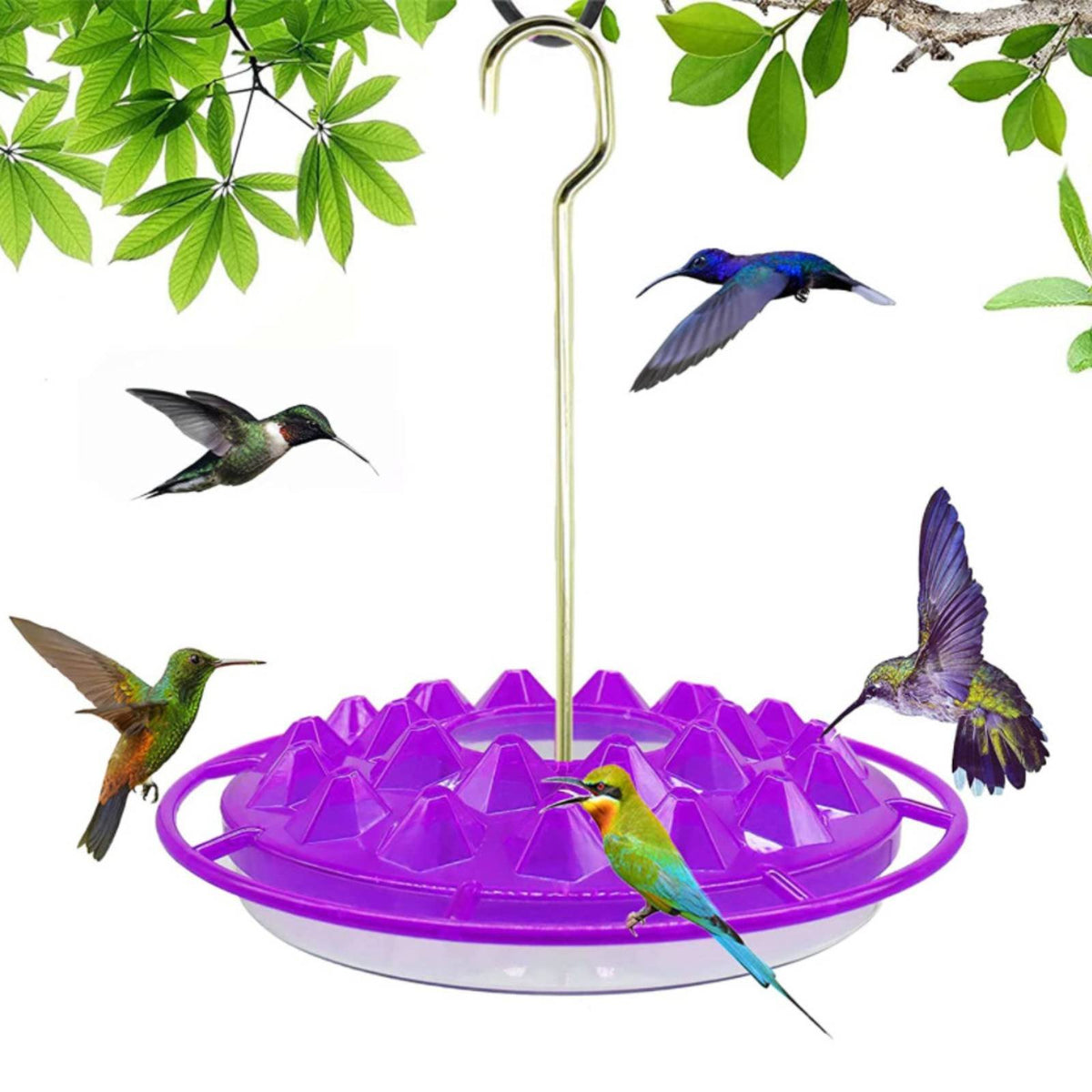 Moat Hummingbird Feeder Bee Proof Hanging Hummingbird Feeder for Garden